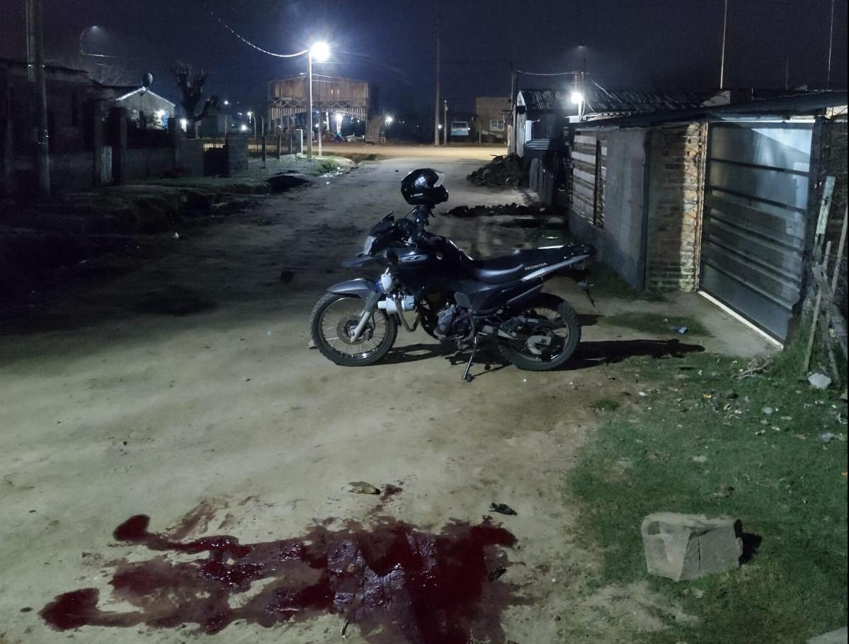 Escena del violento crimen